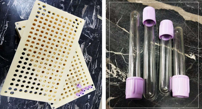 Special fixture for vacuum blood collection tube